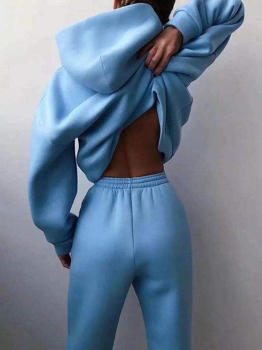 Two-Piece Tracksuit Set - FASHIST
