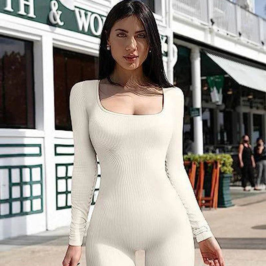 Women's Seamless Long-Sleeve Yoga Jumpsuit - FASHIST