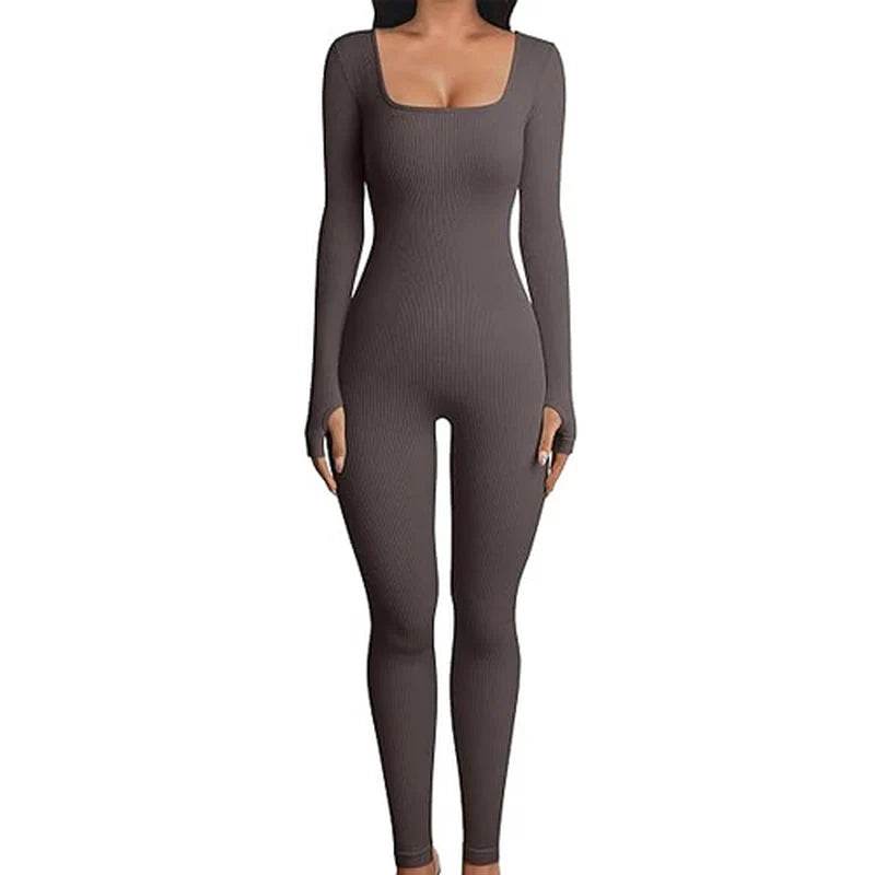 Women's Seamless Long-Sleeve Yoga Jumpsuit - FASHIST