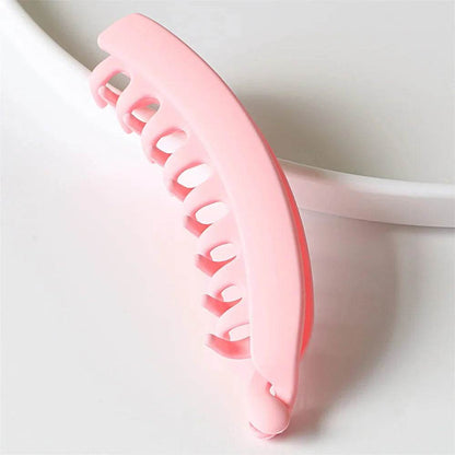 Frosted Solid Color Banana Hair Clips – Fashion Ponytail Barrettes & Hair Claws for Women - FASHIST