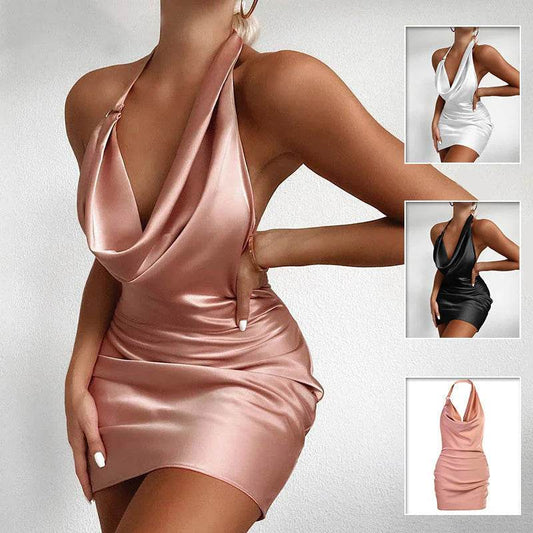 Sleeveless Backless Mini Dress - FASHIST
