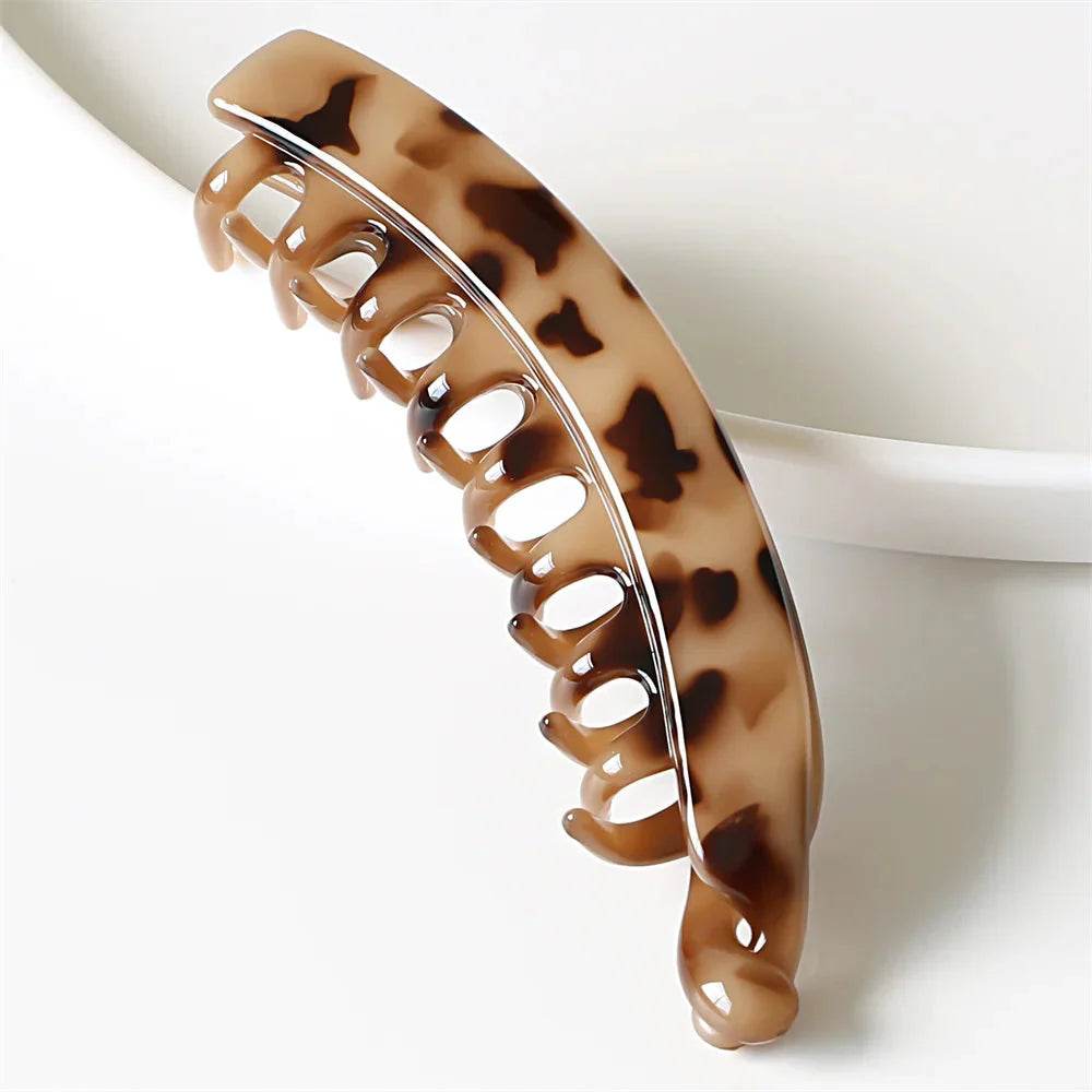 Frosted Solid Color Banana Hair Clips – Fashion Ponytail Barrettes & Hair Claws for Women - FASHIST