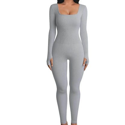 Women's Seamless Long-Sleeve Yoga Jumpsuit - FASHIST