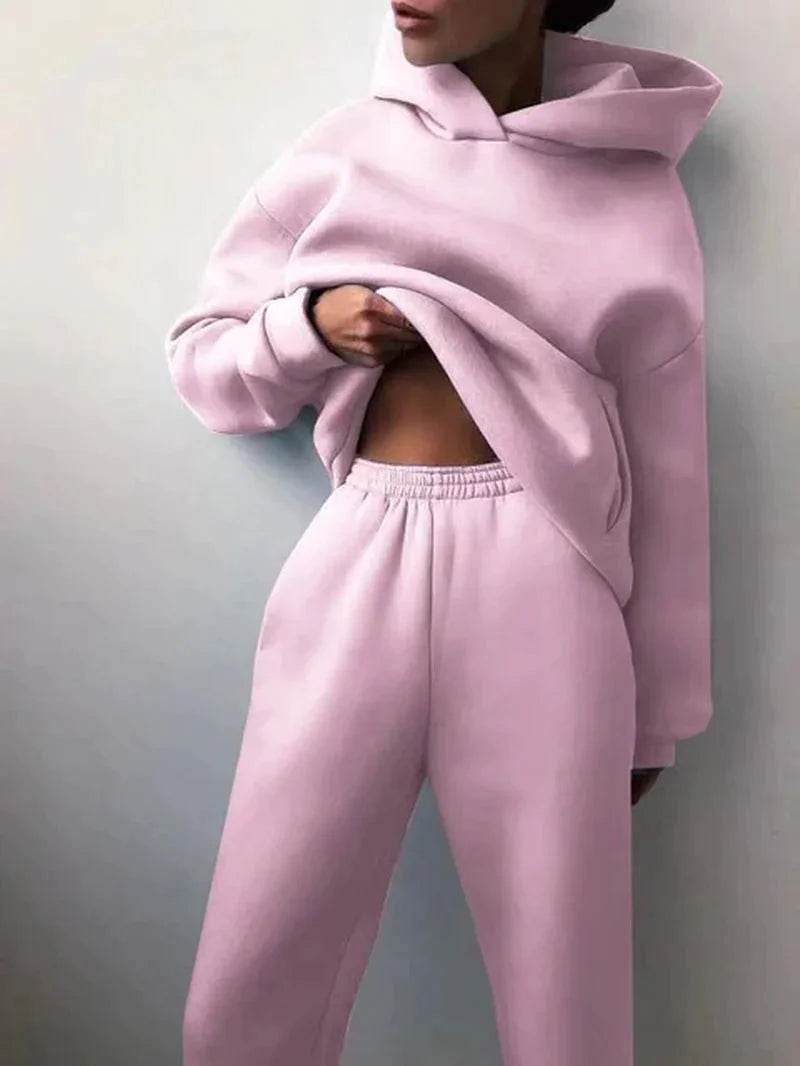 Two-Piece Tracksuit Set - FASHIST
